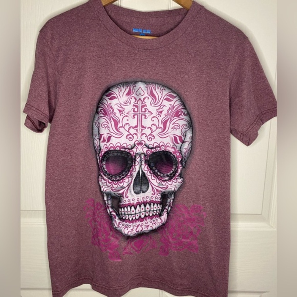 Skull Graphic Tee, Edgy, Cozumel, Mexico, Sugar Skull Tshirt